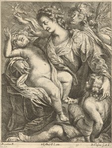 Virgin and Child Accompanied by St John and an Angel by David Teniers the Younger